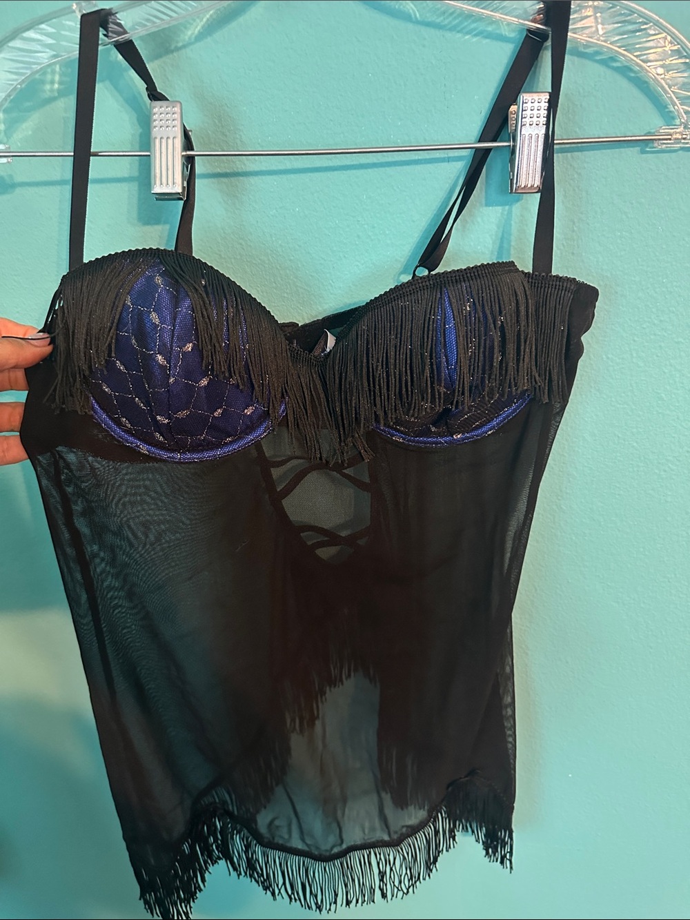 Frederick’s Of Hollywood Fringe Lingerie Dress M